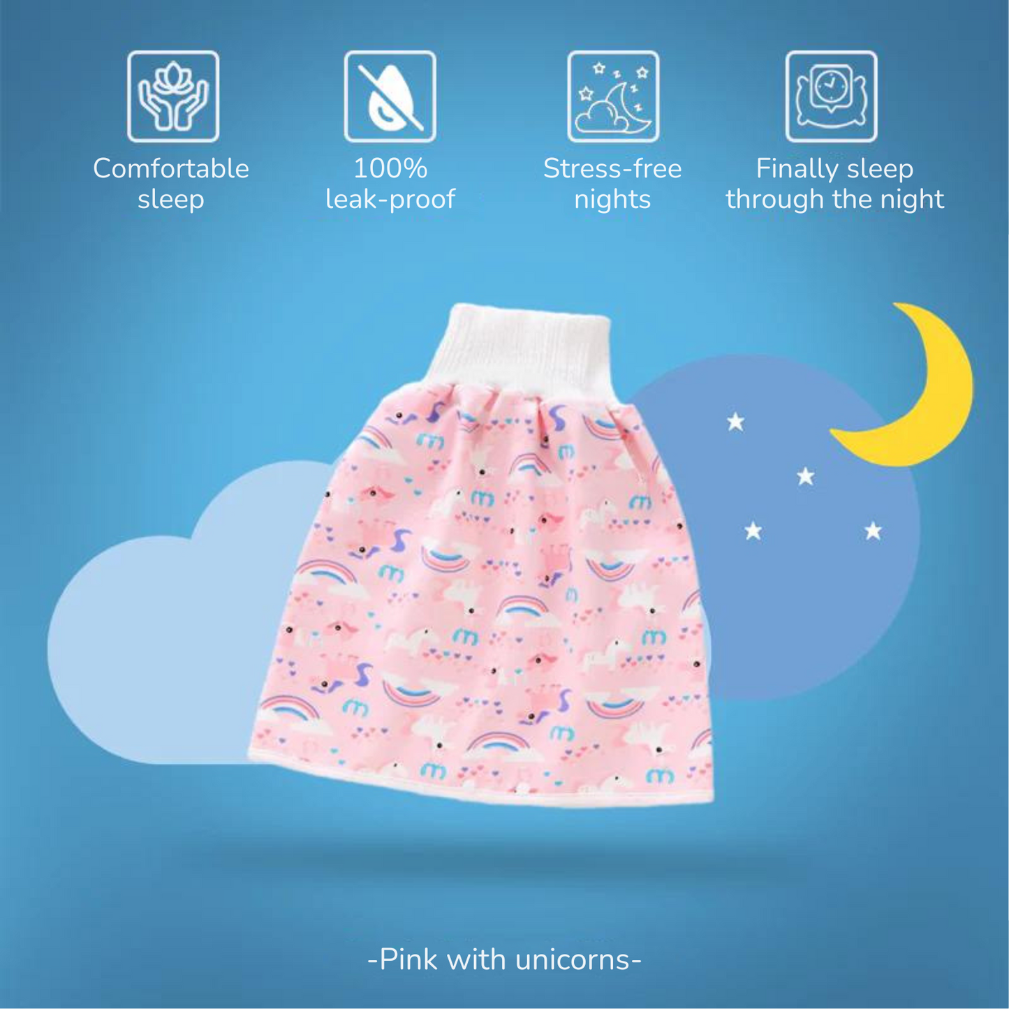DryQuick® - Leak-proof diaper pants/skirt for dry nights