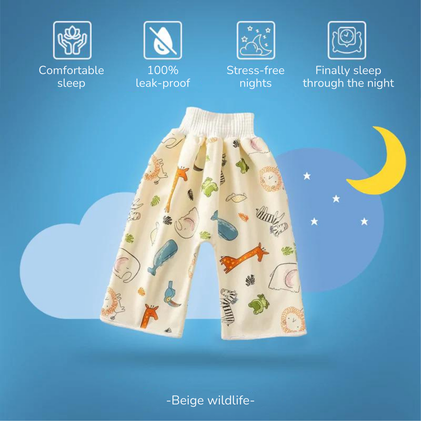 DryQuick® - Leak-proof diaper pants/skirt for dry nights