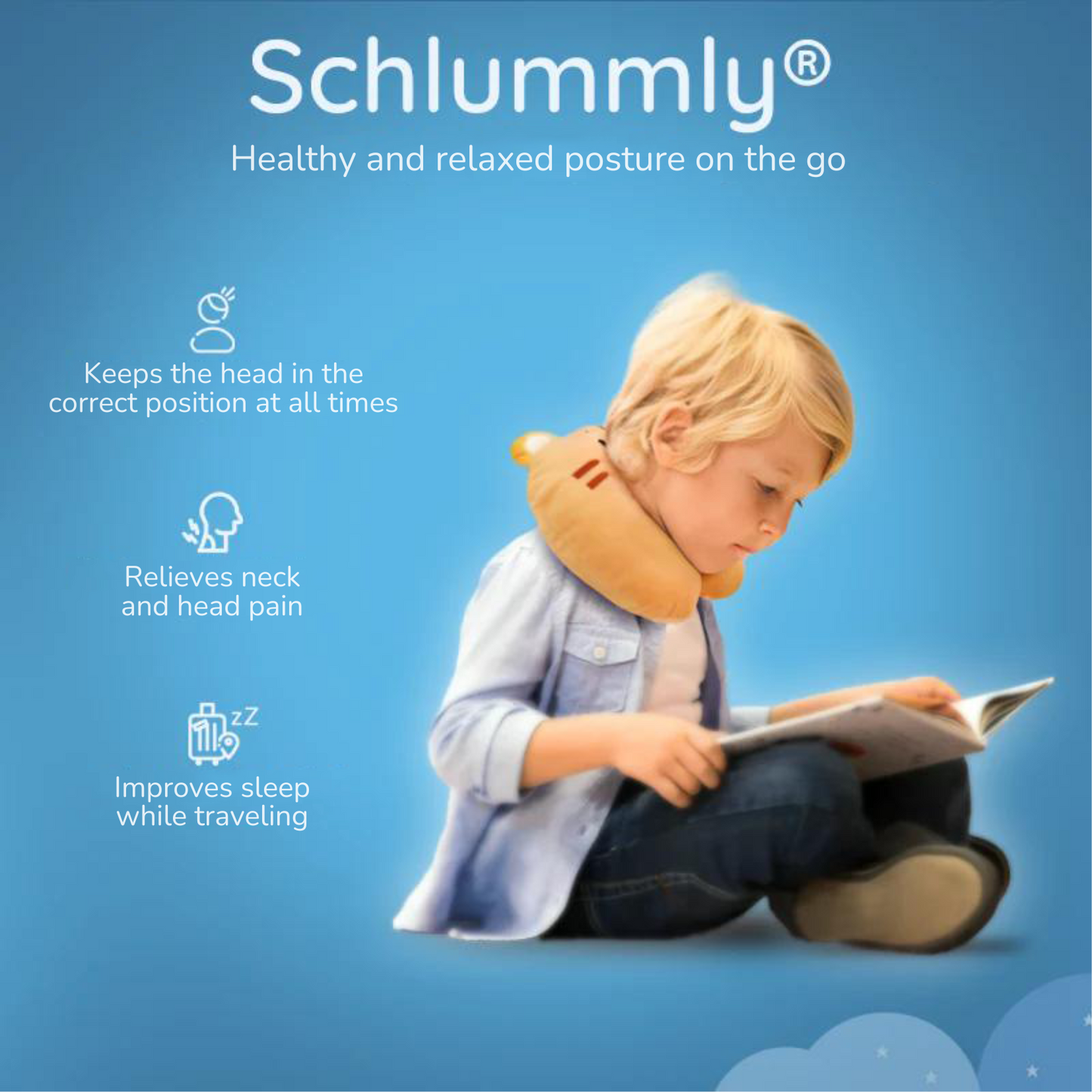 Schlummly® - Travel pillow for a healthy neck